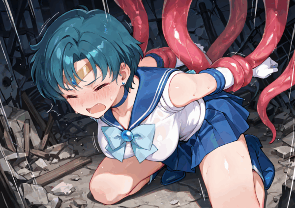 触手えっち イラスト集 セーラーマーキュリー - 画像 (3)