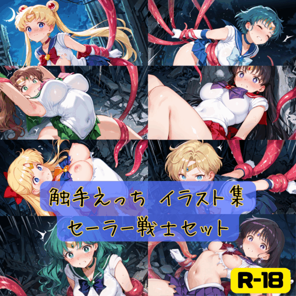 セーラー戦士触手イラスト集8冊セット＋新規ミニイラスト集